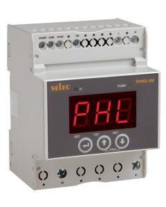 Selec PPRD-4M-1-230V, Single Phase Digital Pump protection relay, DIN Rail Mount, 230VAC