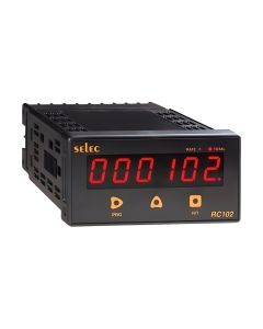 Selec RC102C, 6 Digits for Counter, 4 Digits for RPM Indicator, Programmable Input Scaling, 48x96mm, Panel Mount