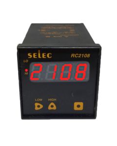 Selec RC2108, RPS, RPM, RPH Indication, Scalable Input, Rate Indicator with Alarm, 72x72mm, Panel Mount
