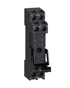 Schneider RGZE08E, Socket, Harmony Electromechanical Relays, Screw Clamp Socket with Maintaining Clamp, for RXG2 Relays, 5A, Mixed Contact Terminal