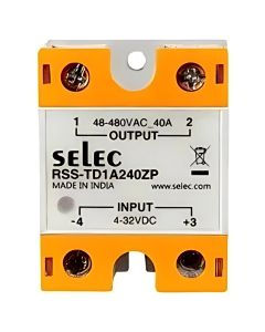 Selec RSS-TD1A240ZPL, DC Input, AC Output(48 to 480V AC) , 40A Solid State Relay, Panel Mount