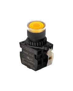 Autonics S2PR-P3YABD, Illuminated, Yellow, Push Button
