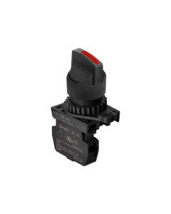 Autonics S2SR-S5R2A, Short lever 3-position, Spring return two-way operation type, Red, Selector Switch