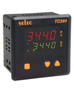 Selec TC344AX, 4+4 Digit Dual Display Digital Temperature Controller, Relay/SSR and Relay Output, Size 96x96mm, Panel Mount