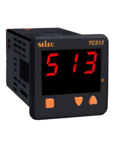 Selec TC513BX, 3 Digit Single Display Digital Temperature Controller, Relay/SSR Output, Size 48x48mm, Panel Mount