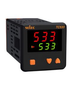 Selec TC533BX, 3+3 Digit Dual Display Digital Temperature Controller, Relay/SSR Output, Size 48x48mm, Panel Mount