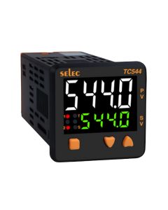 Selec TC544C-2, 4+4 digits, 7 segment LED White and Green Dual Display, 2 SPST Relay Output, 48x48mm, Panel Mount