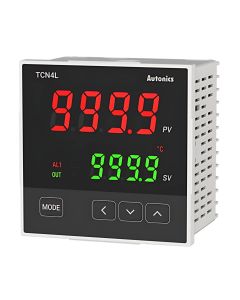 Autonics TCN4L-24R Temp Control, 1/4DIN, Dual display 4 Digit, PID Control, Relay & SSR Output, 2 Alarm Output, 100-240 VAC, Panel Mount