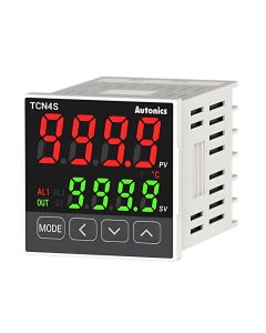Autonics TCN4S-24R, Temp Control, 1/16 DIN, Dual display 4 Digit, PID Control, Relay & SSR Output, 2 Alarm Output, 100-240 VAC, Panel Mount