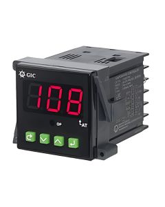 GIC TCS1T100, 3 Digit Single Display Temperature Controller, RTD & TC Input, Relay or SSR Output, Panel Mount, 48Xx48mm