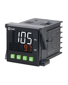GIC TCS2T100, 3 Digit Dual Display Temperature Controller, RTD & TC Input, Relay or SSR Output, Panel Mount, 48Xx48mm