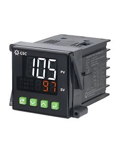 GIC TCS4T300, 4 Digit Dual Display Temperature Controller, RTD & TC Input, 2 Relay & SSR Output, Panel Mount, 48Xx48mm