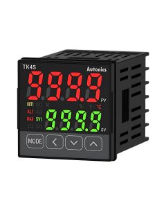 Autonics TK4S-14CN, High performance PID Temperature controller with automatic / manual control modes, 4-digit 7-segment LED, Panel Mount