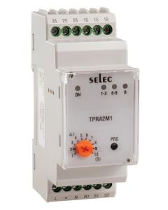 Selec TPRA2M1-1-U-CE, Thermistor protection relay for motor winding protection, Size 35x90mm, DIN Rail Mount