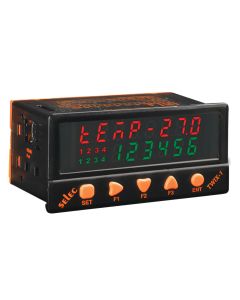 Selec TWIX-1-230V, 4+4 Red + 6 Green Digits LED Display Smart Relay, 6 Digital & 1 Analog Inputs, 4 Relay Outputs, Size 48x96mm, Panel Mount