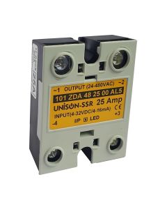 UNI 101 ZDA 48 25 00 AL5 ||DC Input  AC Output, 25A Solid State Relay, Single Phase