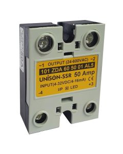 UNI 101 ZDA 60 50 01 AL5 ||DC Input  AC Output, 50A Solid State Relay, Single Phase