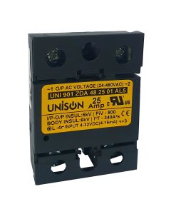 UNI 901 ZDA 48 25 01 AL5 ||DC Input  AC Output, 25A Solid State Relay, Single Phase