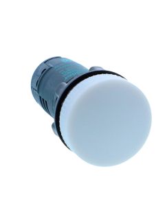 Schneider XB7EV01BPN, Monolithic Pilot Light, Harmony XB5N XB7N, Plastic, White, 22mm, LED, 24V AC DC