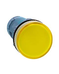 Schneider XB7EV05BPN, Monolithic Pilot Light, Harmony XB5N XB7N, Plastic, Yellow, 22mm, LED, 24V AC DC