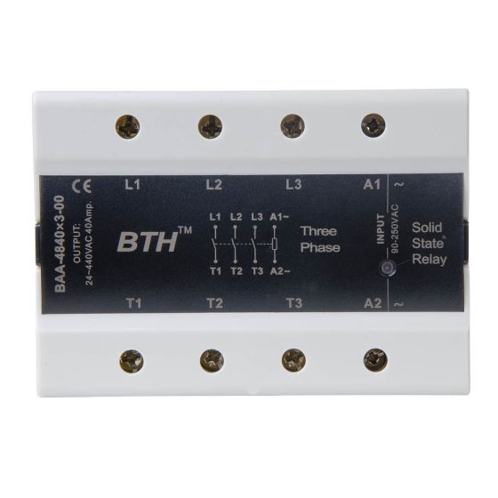 BAA-4840x3-00||AC Input AC Output, 40A Solid State Relay, Three Phase 