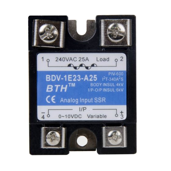 BDV-1E23-A25||Input 0~10VDC, Single Phase, 25A Analog Solid State Relay  