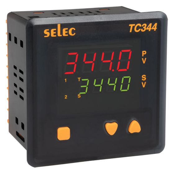 Selec TC344AX, 4+4 Digit Dual Display Digital Temperature Controller, Relay/SSR and Relay Output, Size 96x96mm, Panel Mount