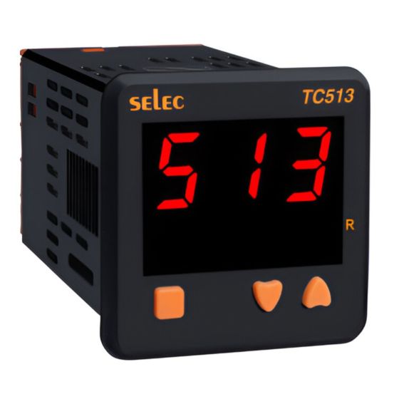 Selec TC513BX, 3 Digit Single Display Digital Temperature Controller, Relay/SSR Output, Size 48x48mm, Panel Mount