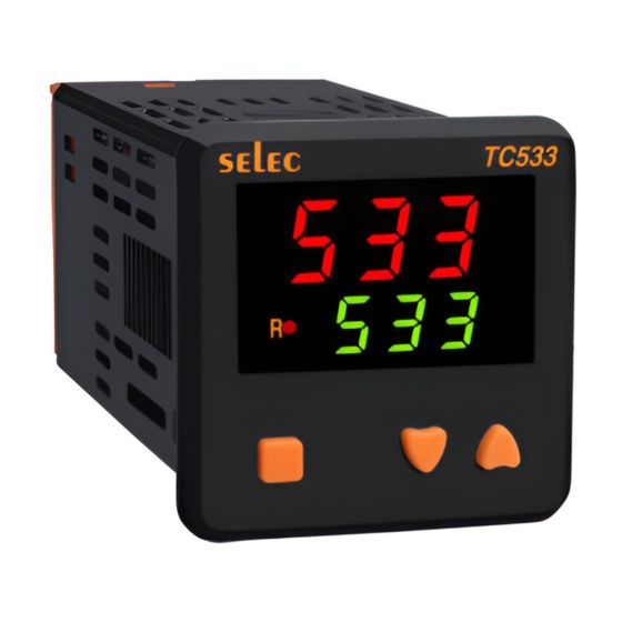 Selec TC533BX, 3+3 Digit Dual Display Digital Temperature Controller, Relay/SSR Output, Size 48x48mm, Panel Mount