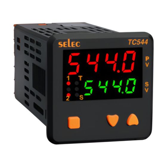 Selec TC544A-24V, 4+4 Digit Dual Display Digital Temperature Controller, Relay/SSR and Relay Output, Size 48x48mm, Panel Mount,24VDC
