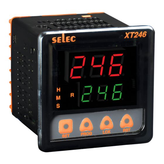 Selec XT246, 3+3 digit Dual Display Digital Timer, Size 72x72mm, Panel Mount