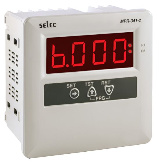 Selec MPR-341-2, 4 Digits LED Display, Three Phase Digital Motor protection relay, Size 96x96mm, Panel Mount, 90 - 270V AC / DC 