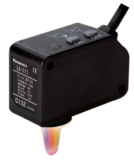 Panasonic LX-111, Mark Sensor, RGB Color Mark Photoelectric Sensor, NPN Output, 12–24 V DC.