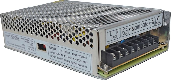 PKD-120A||Dual Output Power Supply, 5V/12A, 12V/5A Output, Panel Mount 