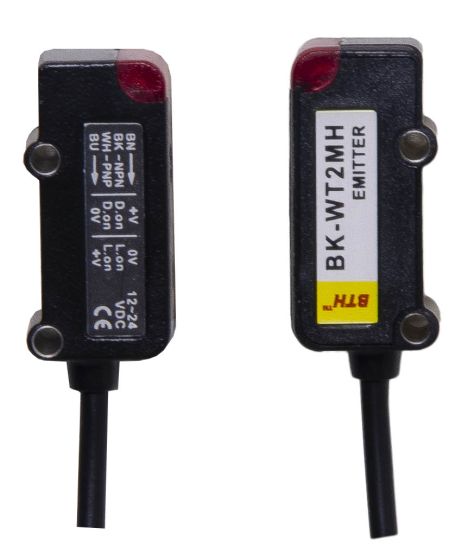 BK-WT2MH||Mini Through Beam Photo Sensor, Sensing Range 2 Meter, PNP/NPN Selectable