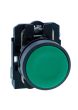 Schneider XB5AA31N, Push button, Harmony XB5, Plastic, Flush, Green, 22mm, Spring Return, Unmarked, 1 NO