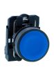 Schneider XB5AA61N, Push button, Harmony XB5, Plastic, Flush, Blue, 22mm, Spring Return, Unmarked, 1 NO