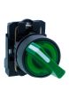 Schneider XB5AK123M1N, Ill selector switch, Harmony XB5, Plastic, Green, 22mm, Short handle, 2 position, Stay put, 230V AC, 1 NO