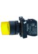 Schneider XB5AK125M1N, Ill selector switch, Harmony XB5, Plastic, Yellow, 22mm, Short handle, 2 position, Stay put, 230V AC, 1 NO