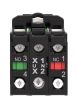 Schneider XB5AK133B3N, Illuminated selector switch, Harmony XB5, Grey plastic, Green handle, 22mm, 3 positions, Universal LED, 1NO + 1NC, 24V AC/DC