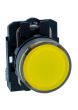 Schneider XB5AW35B1N, Illuminated pushbutton, Harmony XB5, Plastic, Flush, Yellow, 22mm, Spring return, 24V AC DC, 1 NO