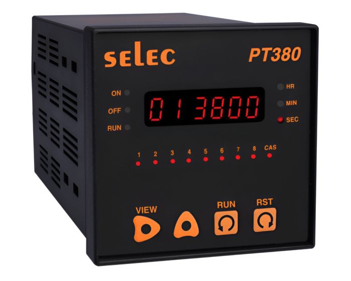 Selec PT380, Sequential Timer, 8 Channel Output, Size 96x96mm, Panel Mount