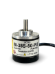 BI-38S-50-PU||Incremental Rotary Encoder, Diameter 38mm, Shaft Type, Shaft Diameter 6mm, PPR 50, Push Pull, 5~24V DC