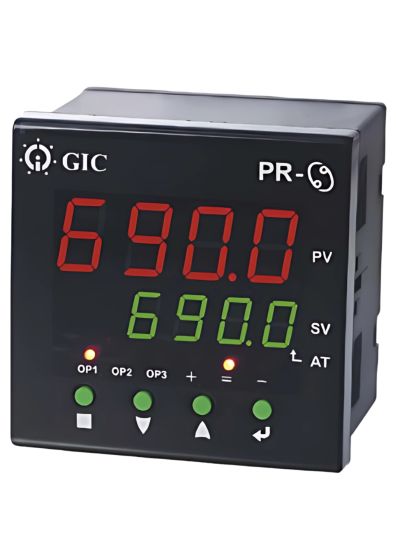 GIC 151J42B, 4 Digit Dual Display Digital Temperature Controller, Analog Input & 3 Relay Output, Size 96x96mm, Panel Mount