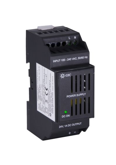 GIC 24BS241D2F, 24W, 100 - 240 VAC, 24 VDC / 1A, Switched Mode Power Supply (SMPS)