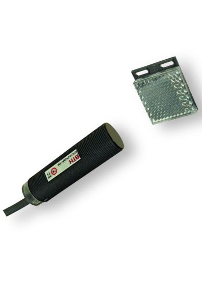 APE18-PK3MV-TM||Ashoka Series Retroreflective Photo Sensor, Diameter 18mm, Sensing Range 3 meter, PNP, Teach Mode