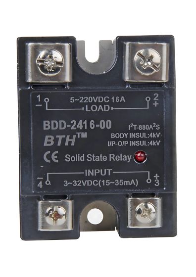 BDD-2416-00||DC Input DC Output, 16A Solid State Relay, Single Phase 