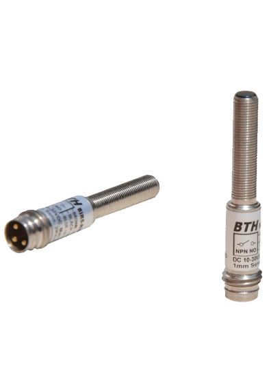 BIR5-PN1FL-CM83 ||3Pin M8 Connector Type Inductive Proximity Sensor, Diameter 5mm, Sensing Range 1mm, PNP NO