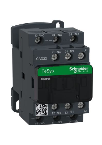 Schneider CAD32M7, TeSys D control relay - 3 NO + 2 NC - <= 690V, 220V AC standard coil