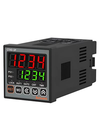 Autonics CT4S-2P4,  Programmable Digital Counter+Timers, 4-digit 7-segment LED, Panel Mount